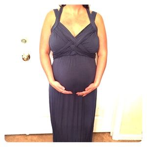 Super Comfortable, Slate Blue Maternity Dress