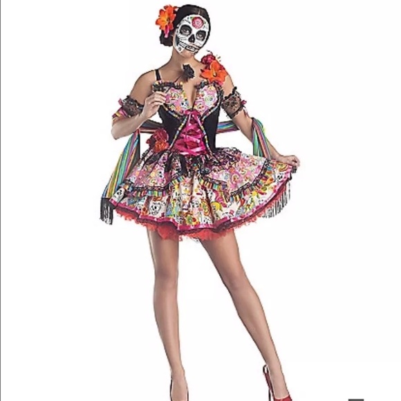 Day of the Dead 3 Piece Halloween Dress Costume