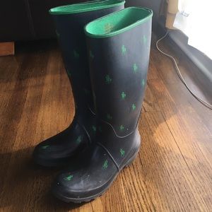 Navy Polo rain boots