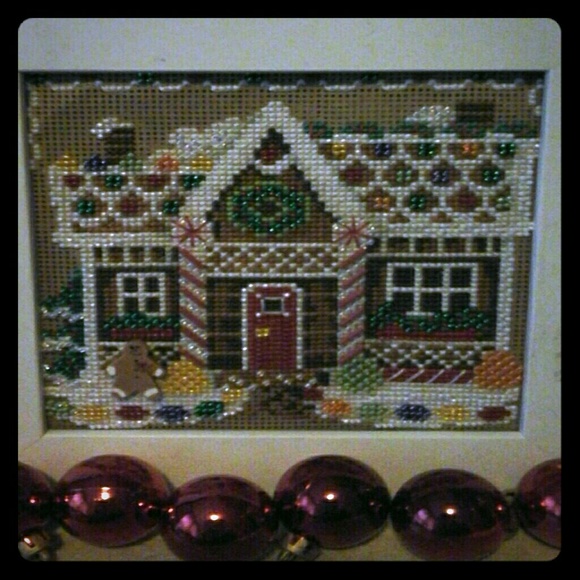 *Mill Hill beaded cross stitch gingerbread house.