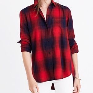 Madewell Ex-boyfriend Shirt in Wilder Plaid