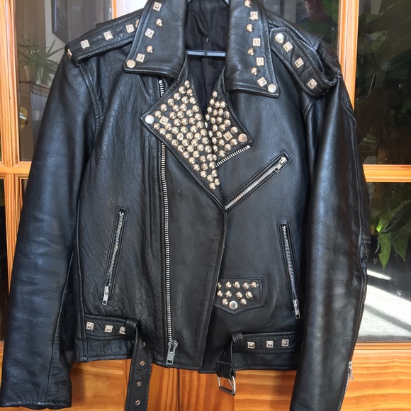 Jackets & Blazers - Studded Leather Jacket