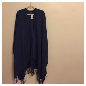 Ashley Stewart Ruana Wrap with Fringe