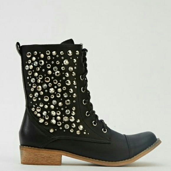 Studded Combat Boots