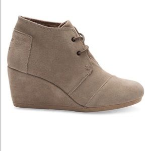 TOMS Suede wedges