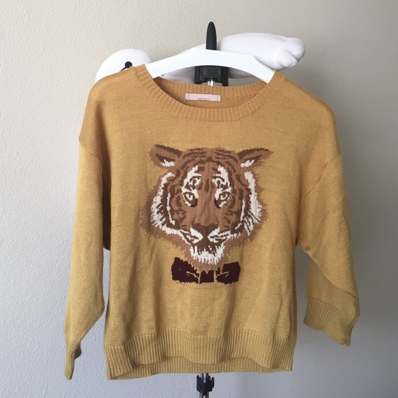 Tiger sweater yellow/mustard