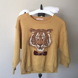 Tiger sweater yellow/mustard