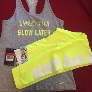Neon Nike logo outfit