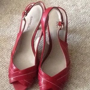 Red heel sandals