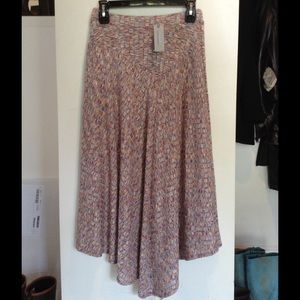 Scratch knit high low Anthropologie  skirt.