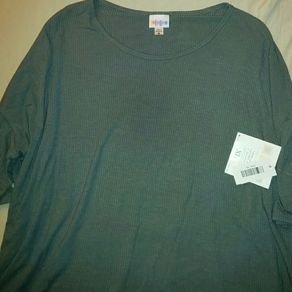Lularoe XL Irma gray ribbed bnwt