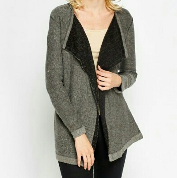 Open Front Draped Cardigan