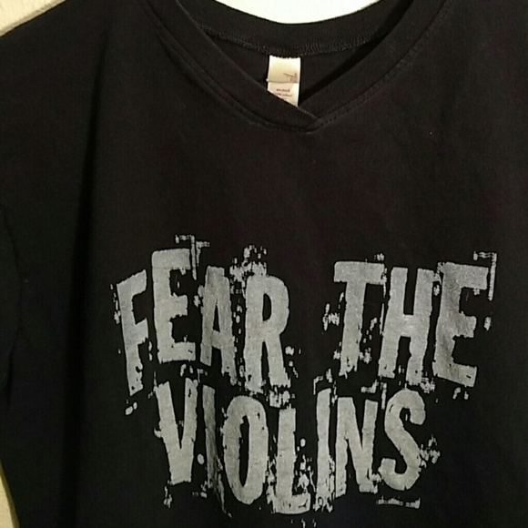 "FEAR THE VIOLINS" Black tee shirt sz medium