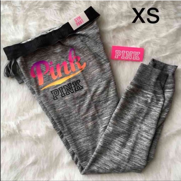 NWT VS PINK marl gray ombré gym pants - Picture 1 of 2