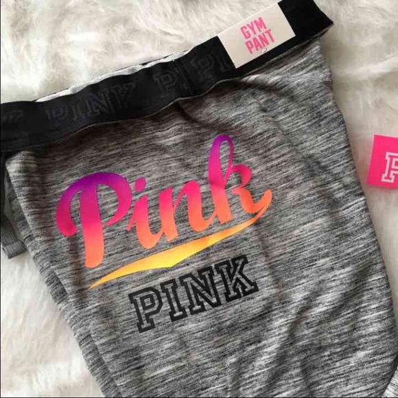 NWT VS PINK marl gray ombré gym pants - Picture 2 of 2