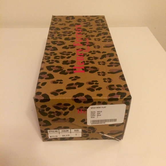 Bright Blue and Leopard Henry Ferrera Flats Size 7_4