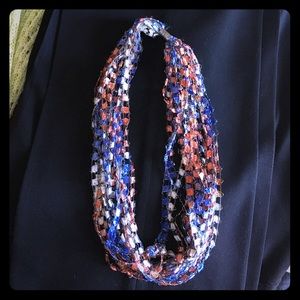 Colorful fabric necklace
