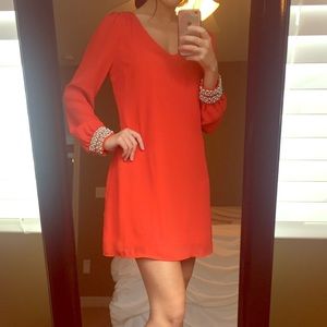 Red Chiffon Dress