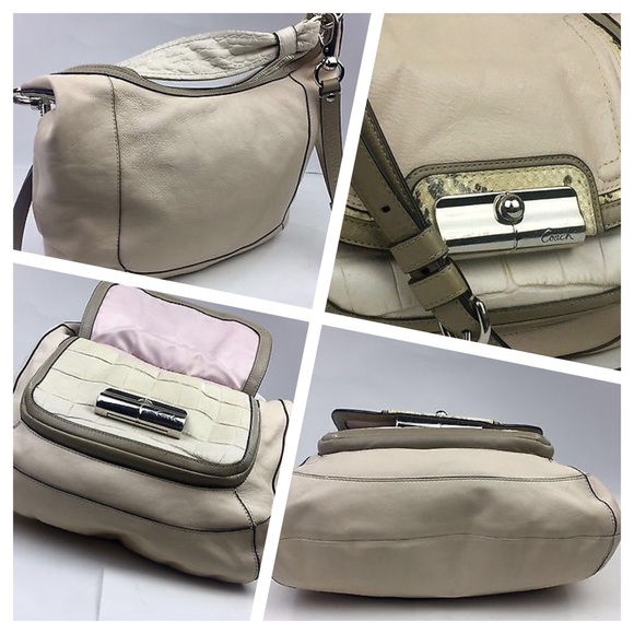 Coach Kristin Spectator Conv. Croc/Python Handbag - Picture 2 of 4