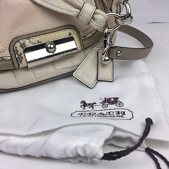 Coach Kristin Spectator Conv. Croc/Python Handbag - Picture 3 of 4