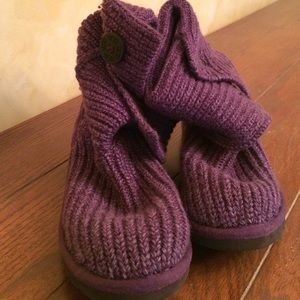 Uggs knit purple boots