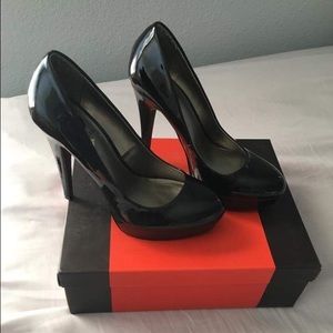 Guess Black Patent Leather Platform heels