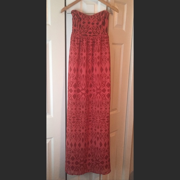 Strapless Printed Summer Dress