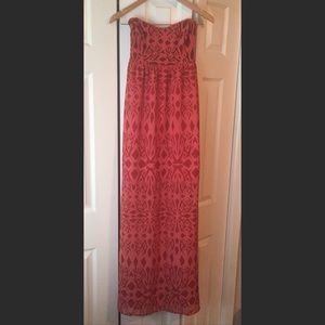 Strapless Printed Summer Dress