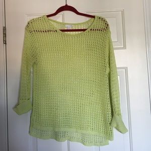Green crochet top