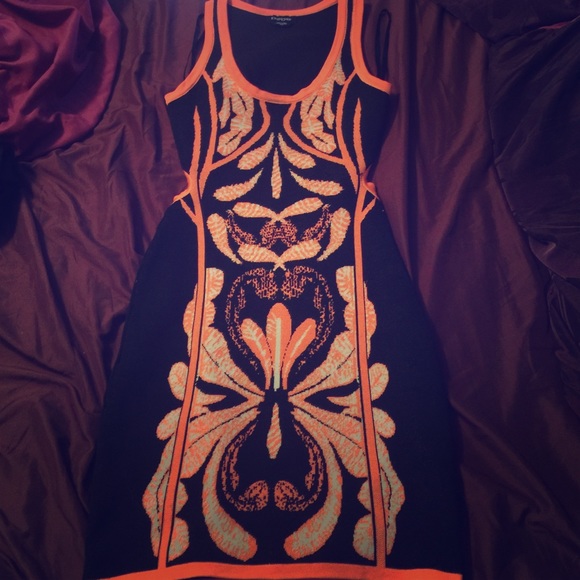 Black and orange Bebe dress new.