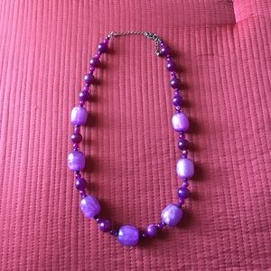 Purple beaded necklace