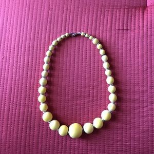 Yellow beaded necklace