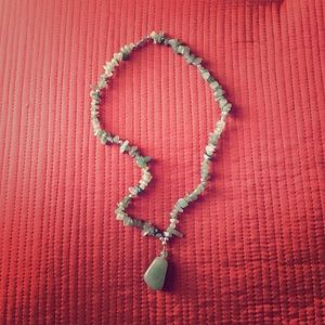 Beautiful green stone necklace.