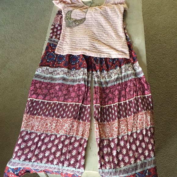 Mossimo Bohemian flare hippy pants! Sz M. Burgundy