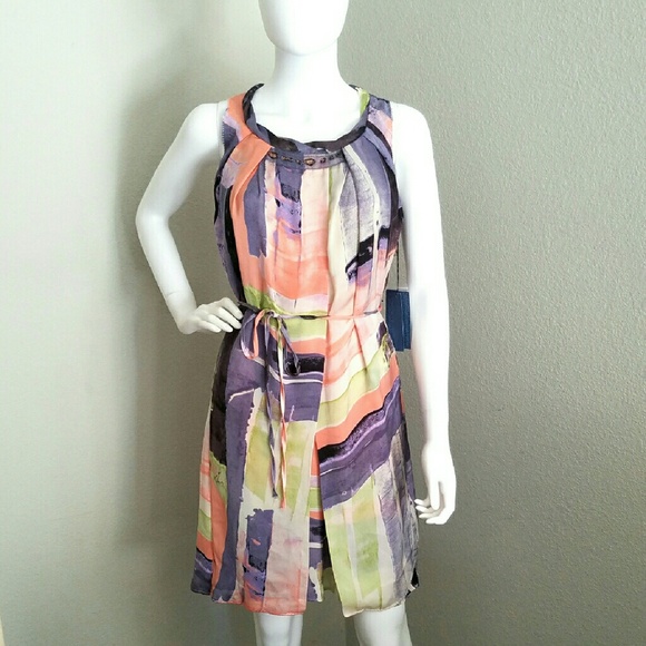 Vera Wang Jewel Panel Dress