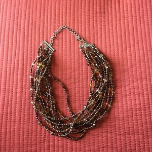 Brown beaded choker