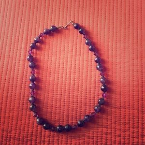 Purple beaded necklace