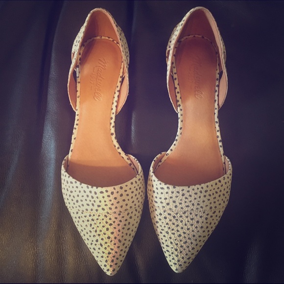Madewell d'orsay flats polka dot