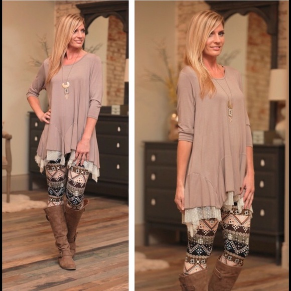 Bellamisu Boutique Tops - HOLD FOR @Jessy717 Lace Dot Trim Tunic