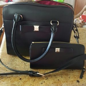 Kate spade leather handbag and matching wallet