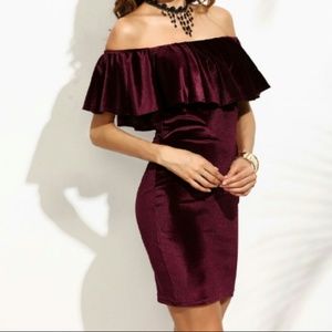 STUNNING RUFFLE OFF SHOULDER DRESS