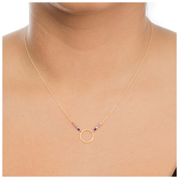 ED30 18K Go,d Dipped Beaded Karma Necklace & Card - Picture 2 of 2