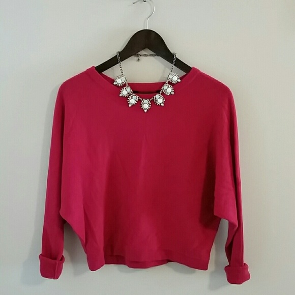 BCBG MaxAzria XS Maroon Sweater Cropped