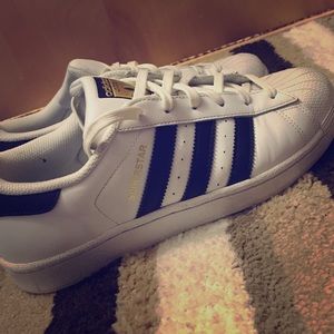 Adidas size 8 Superstars (W)