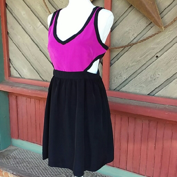 Ali & Kris Side Cut Out Dress Purple and Black