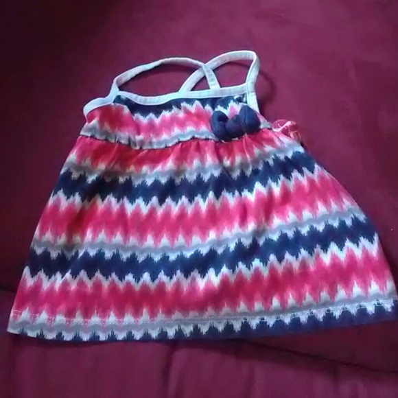 Criss cross red white and blue toddler tanktop - Picture 1 of 1