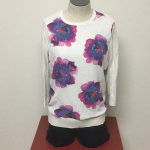 Ann Taylor size small white and floral sweater