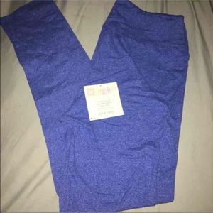 Lularoe TC Blue Heathered Leggings