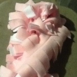 Pink & white scarf