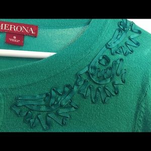 Merona soft green 3/4 sleeve cardigan